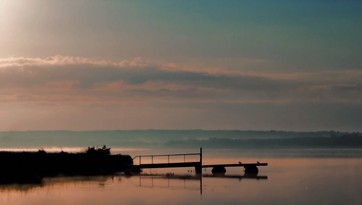 восход солнца над озером - Наталья Крюкова