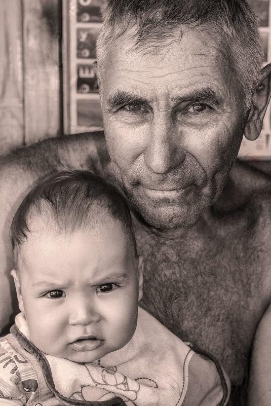 дедушка и внук - Любовь 