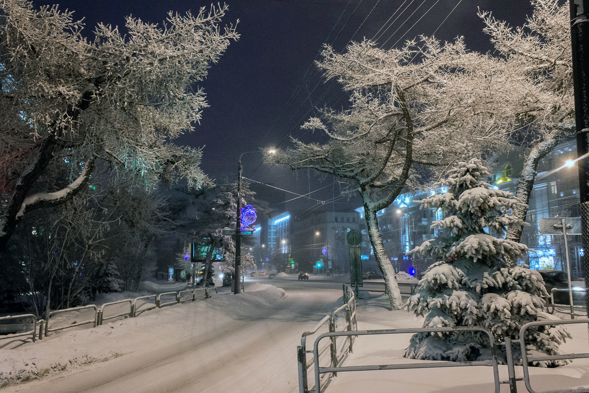 Челябинск вечерний. В первый день января морозно и снежно!..)) - Надежда 