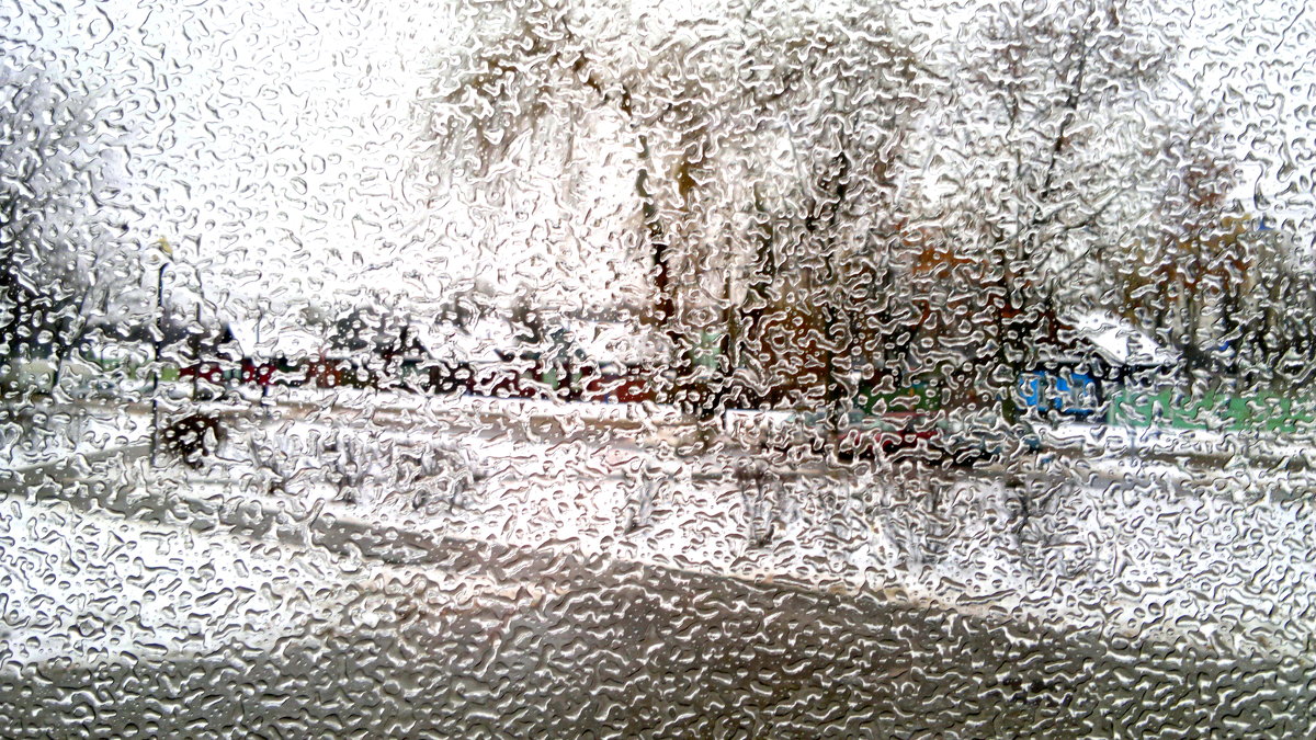 пейзаж через ледяной дождь на окне - Александр Прокудин