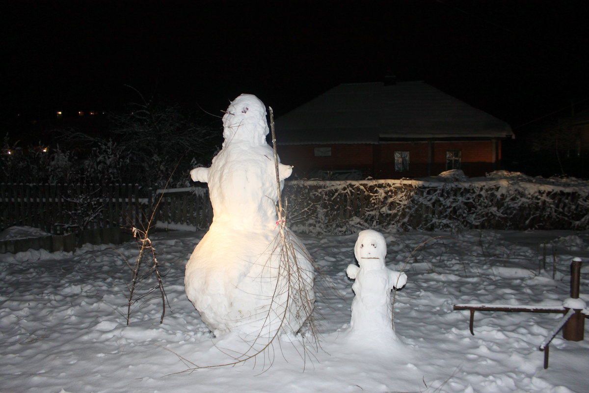 Снежный человек.... с сыночком. - Валентина ツ ღ✿ღ