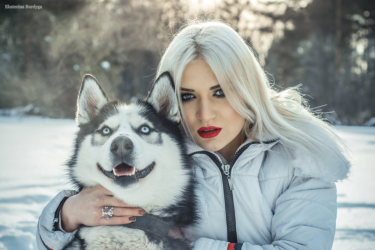 Фотосессия с хаски - Екатерина Бурдыга