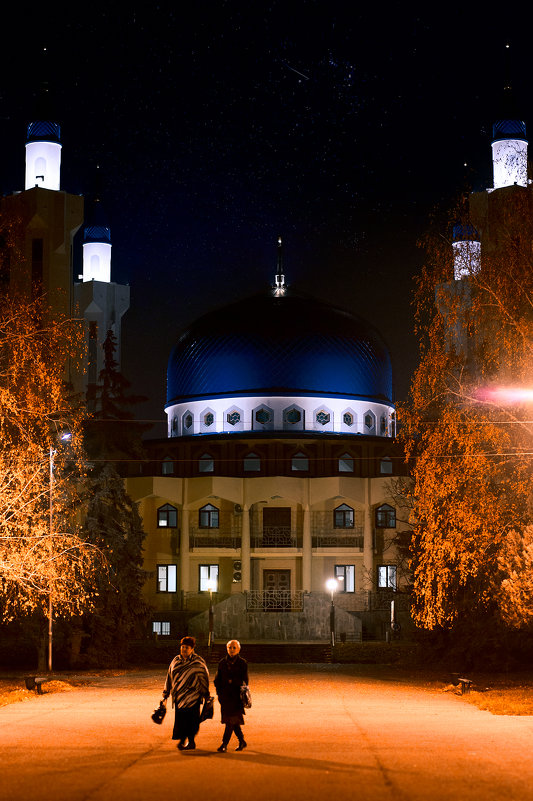 Ночь, Соборная Мечеть Майкопа - Nikita Matrosov