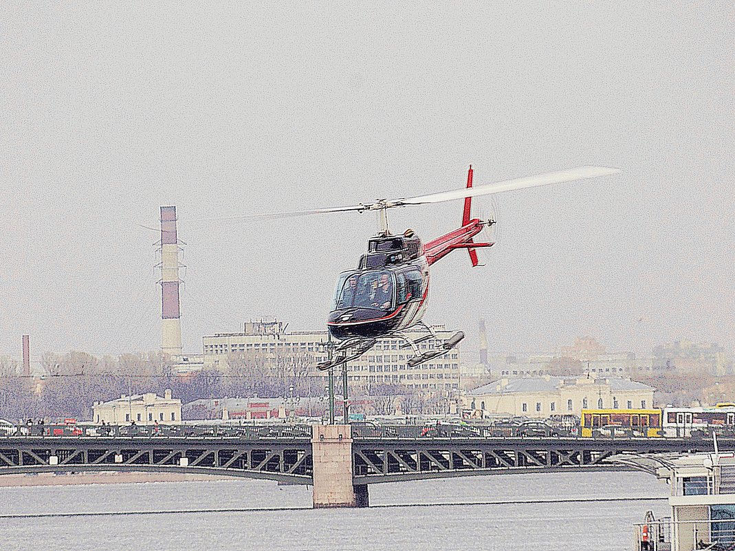 Вертолёт над Невой - Весна 