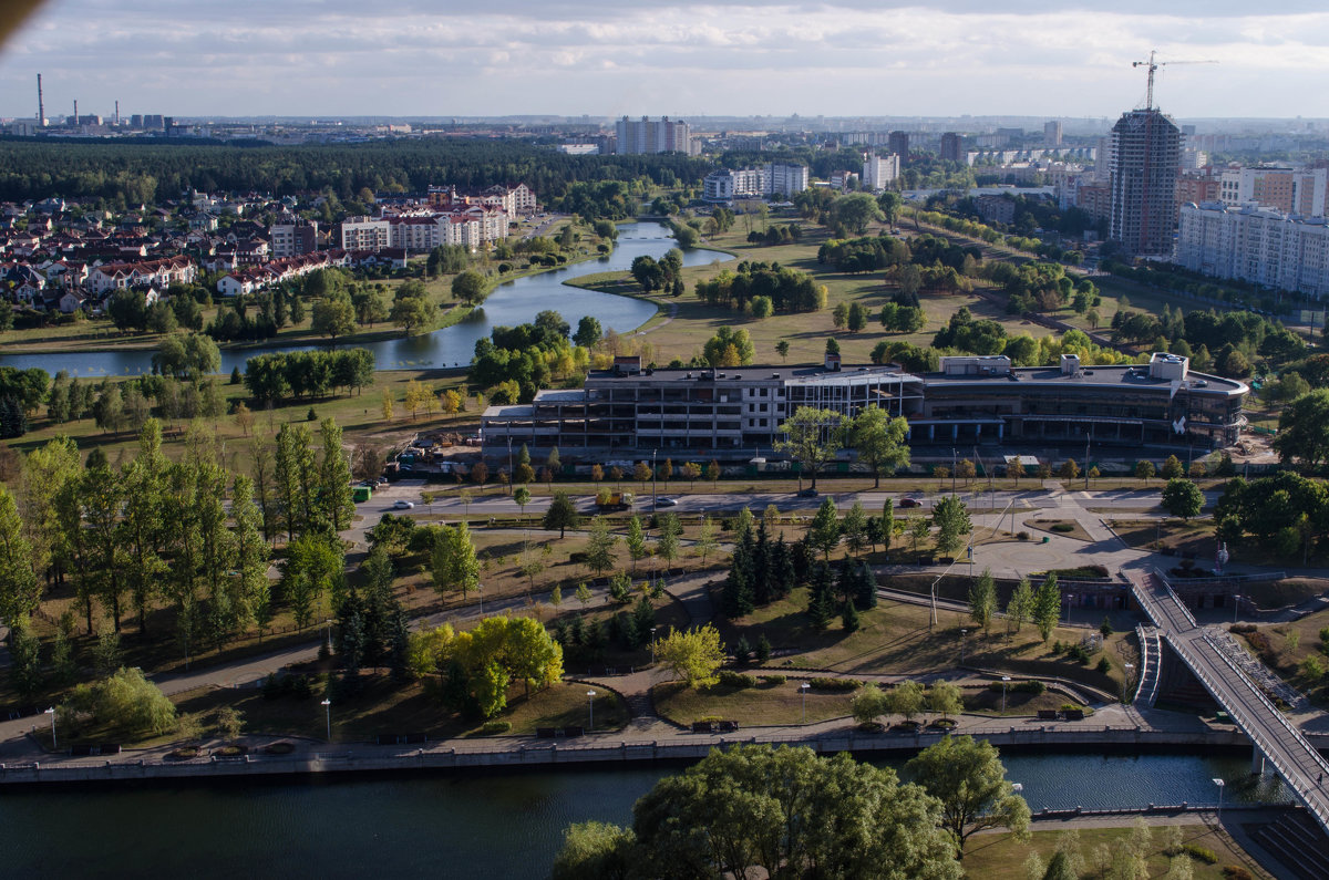 Минск. Панорама с Национальной библиотеки - Lika Jena