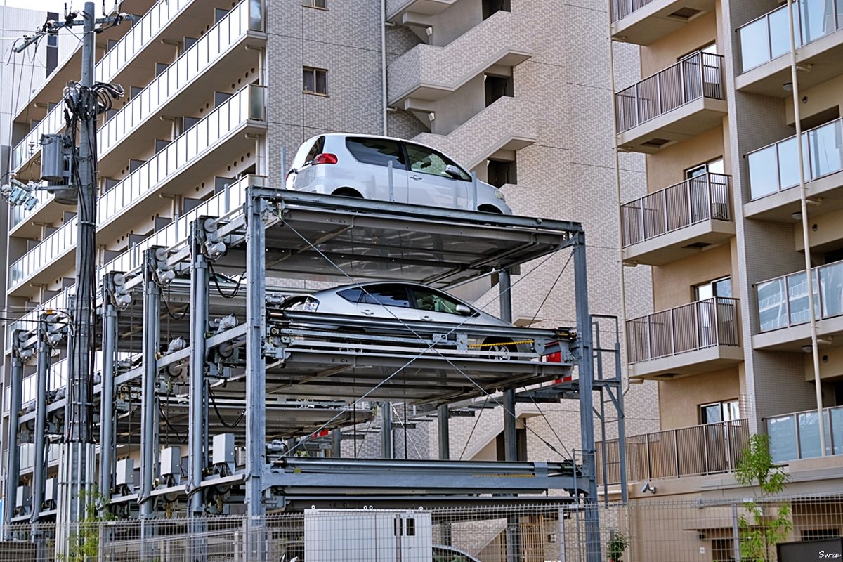 Ярусные гаражи в Осака - wea *