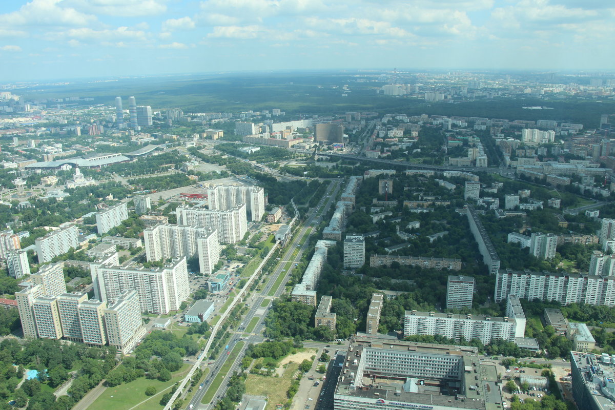 Панорама Москвы  с Останкинской Телебашни - Евгений 