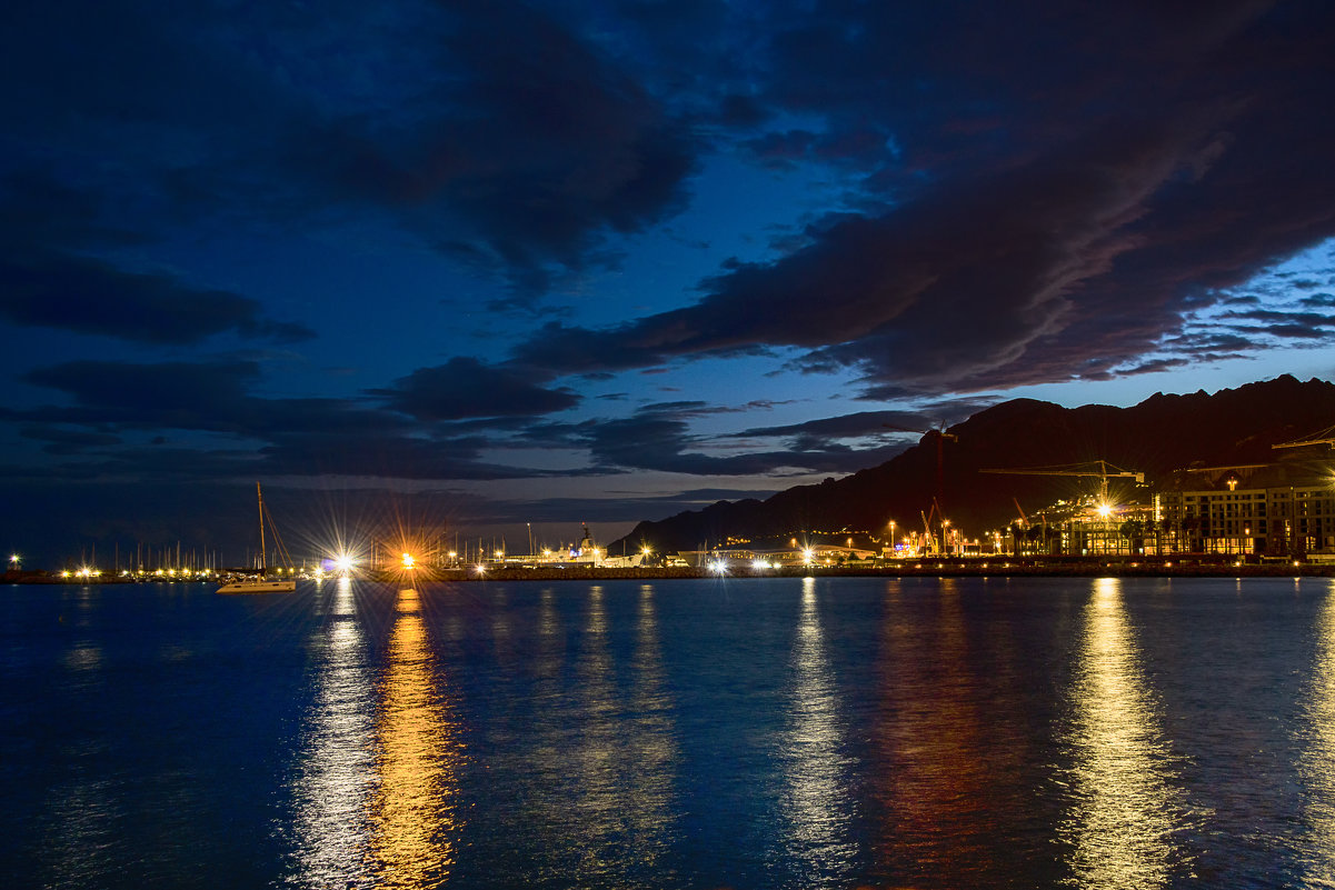 View of the night Port Salerno - Сергей 