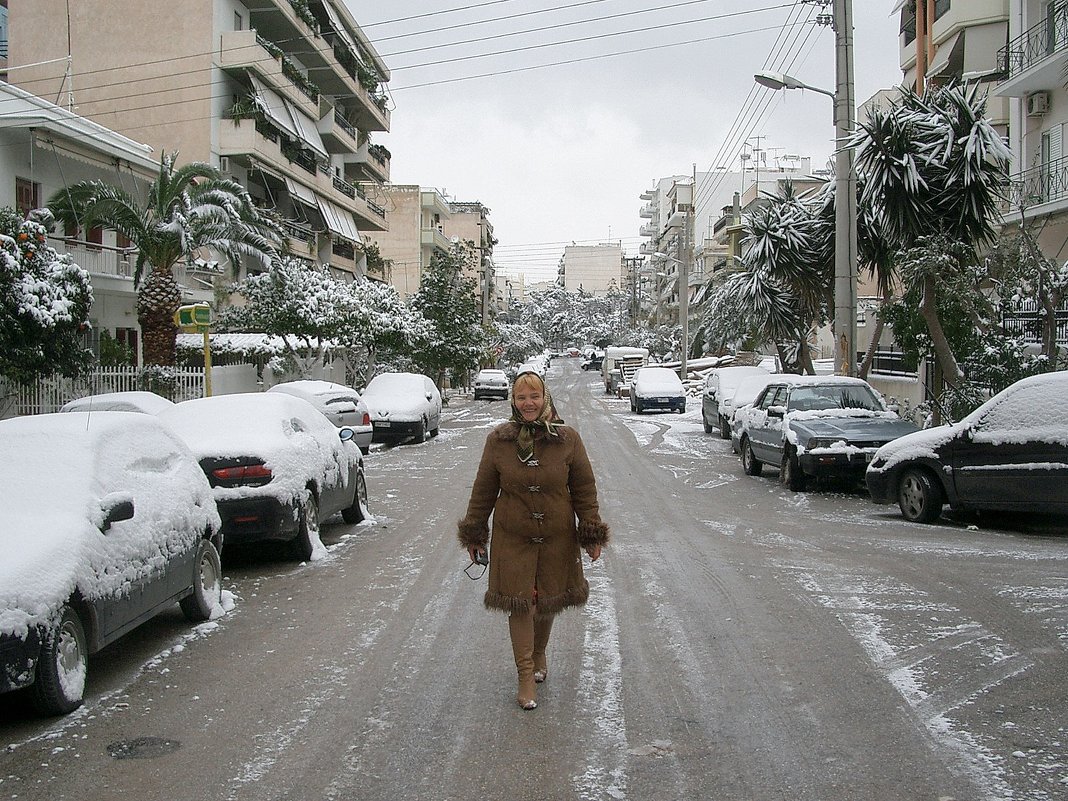 В Греции снег - редкость! - Оля Богданович