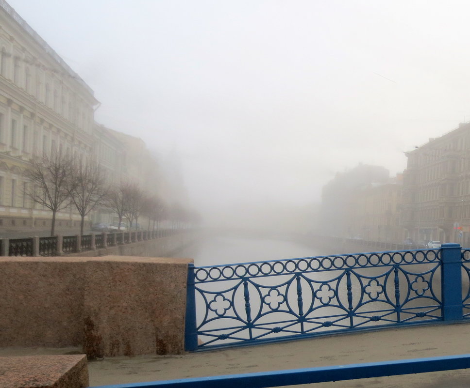 туманное утро с Синего моста на Мойке - Елена 