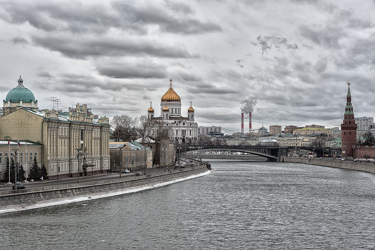 Февраль. Москва и Храм Христа, и город, и река. - Alexsei Melnikov