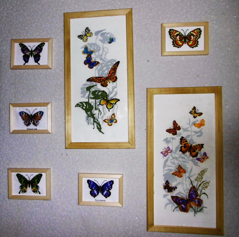 Бабочки. Вышивка крестом - татьяна 