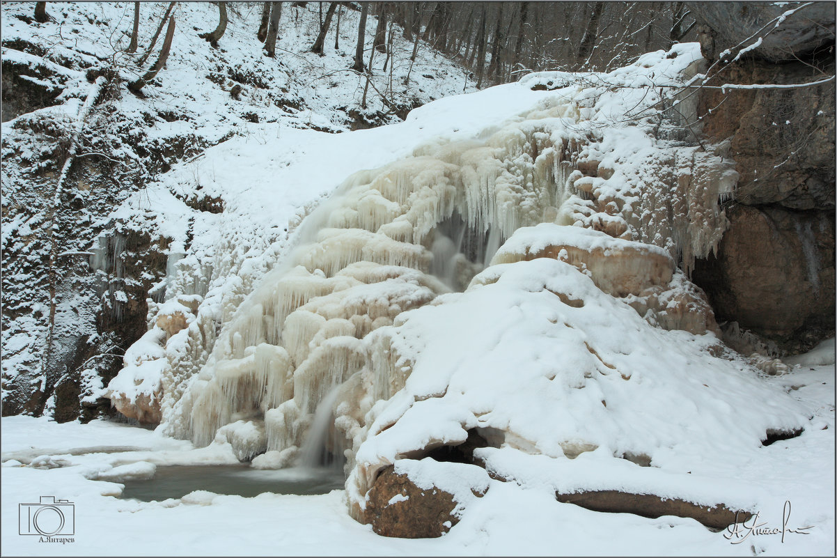 Зимние водопады ручья Руфабго,Адыгея. - Андрей Янтарёв