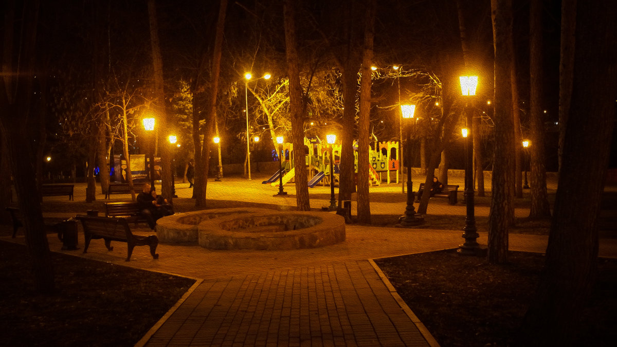 В парке ночью - Георгий Морозов