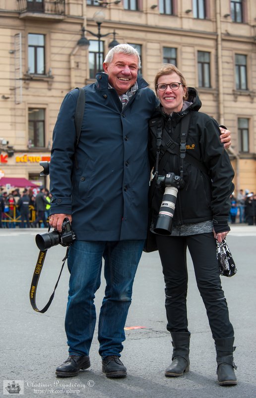 Немецкий фотограф Даниэль Бискуп с Майей Жинкиной. - Владимир Питерский