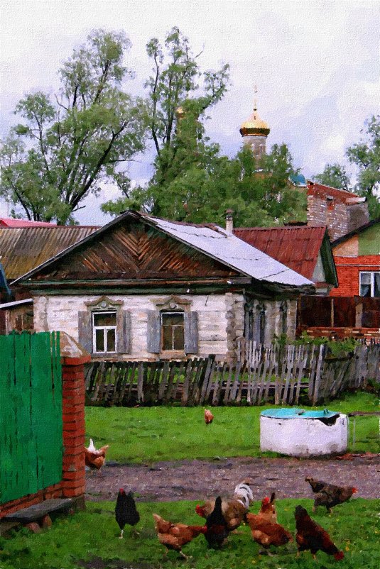 Тихая улица посреди села, домик деревянный, рядом тополя ... - Евгений Юрков