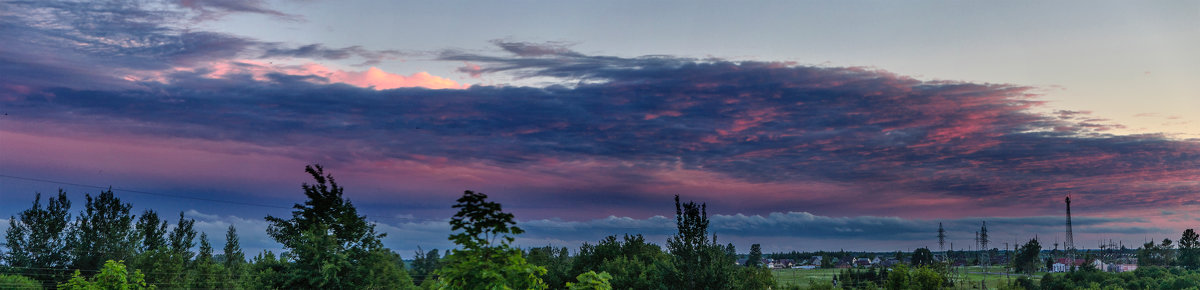 Панорама сизо-розовых облаков - Анатолий Клепешнёв