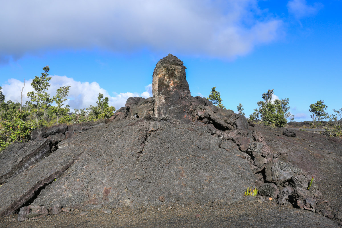 Вулканический столб, пробившийся из-под земли, Биг-Айленд, Гавайи. - Ольга Петруша