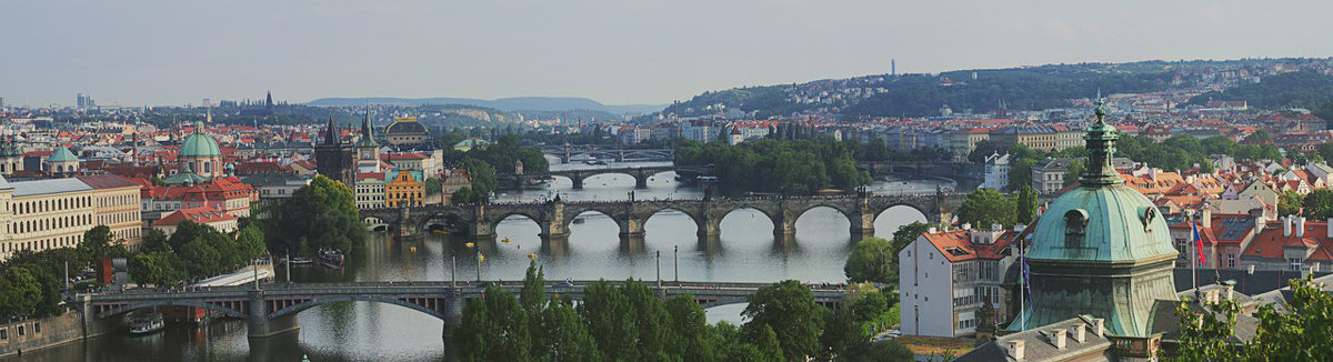 Вид на мосты Праги. Смотровая площадка в Летенских садах - Константин Тимченко