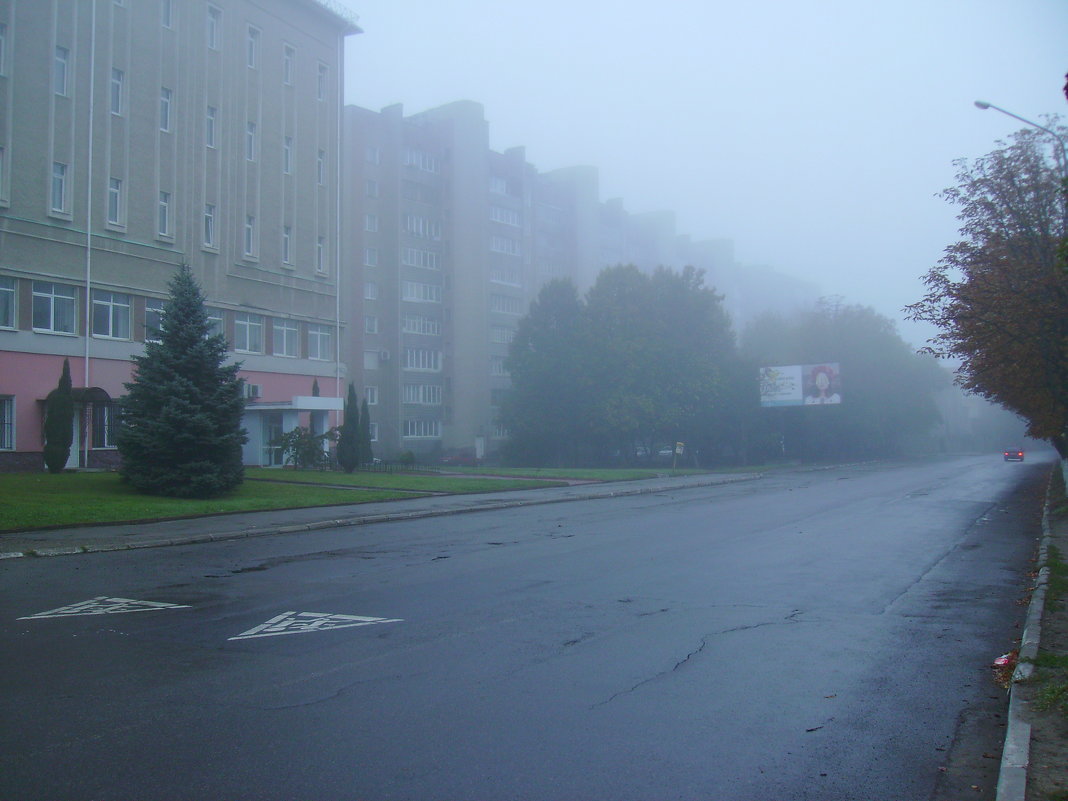 Туманное   утро   в   Ивано - Франковске - Андрей  Васильевич Коляскин