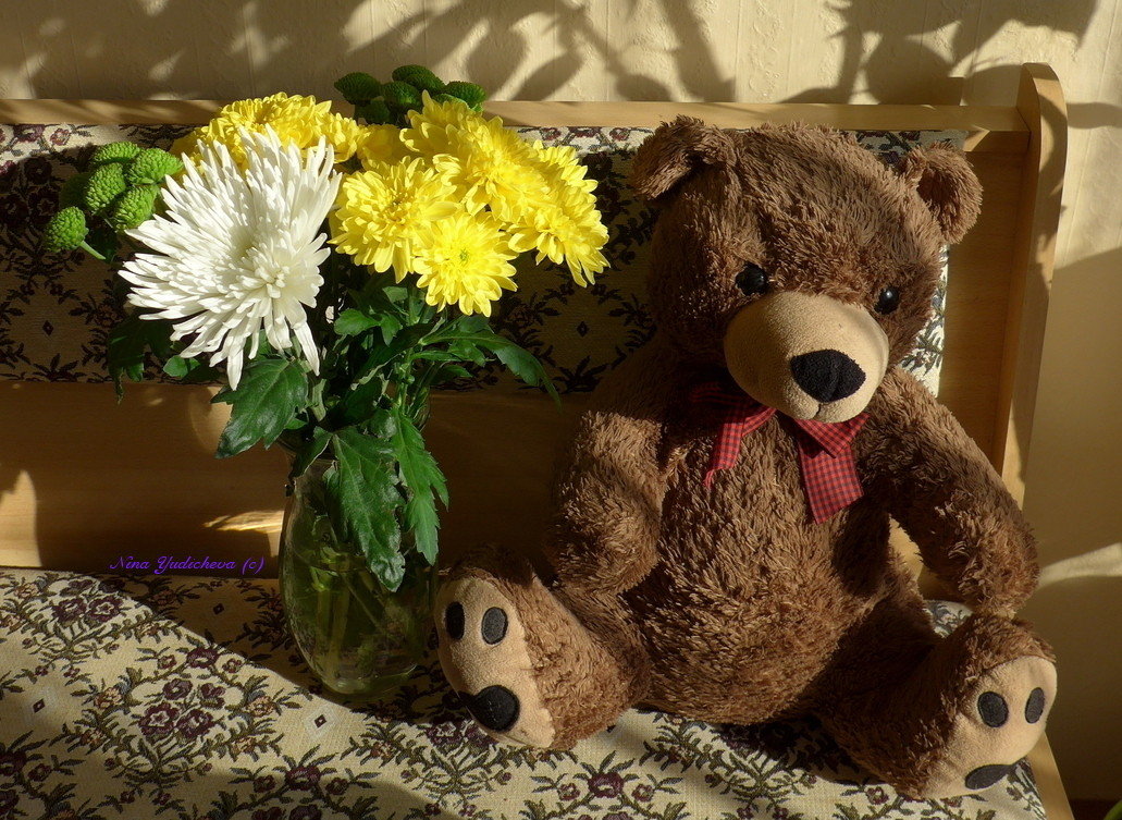Медведь и хризантемы - Nina Yudicheva