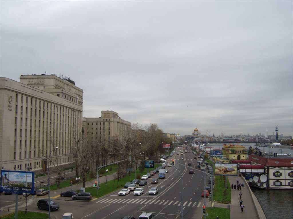 Вид на Фрунзенскую набережную с Андреевского моста - Анна Воробьева