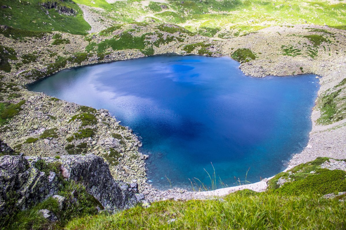 Второе "Аркасарское озеро", вид с перевала "Ангелочек" - Диана 