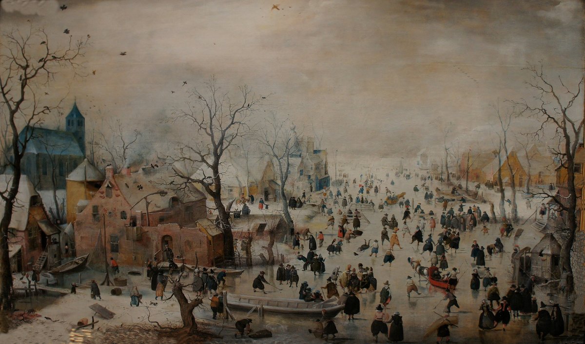 Аверкамп Хендрик. Зимний пейзаж с катаниями на льду, 1608, Рейксмузеум, Амстердам - Елена Павлова (Смолова)