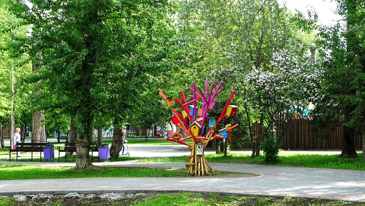Интерьер городского сада - Милешкин Владимир Алексеевич 