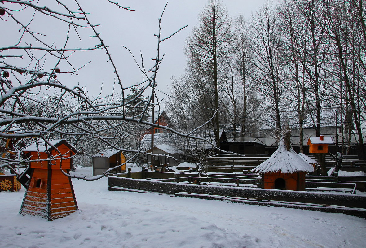 Деревенская усадьба зимой.... - Tatiana Markova