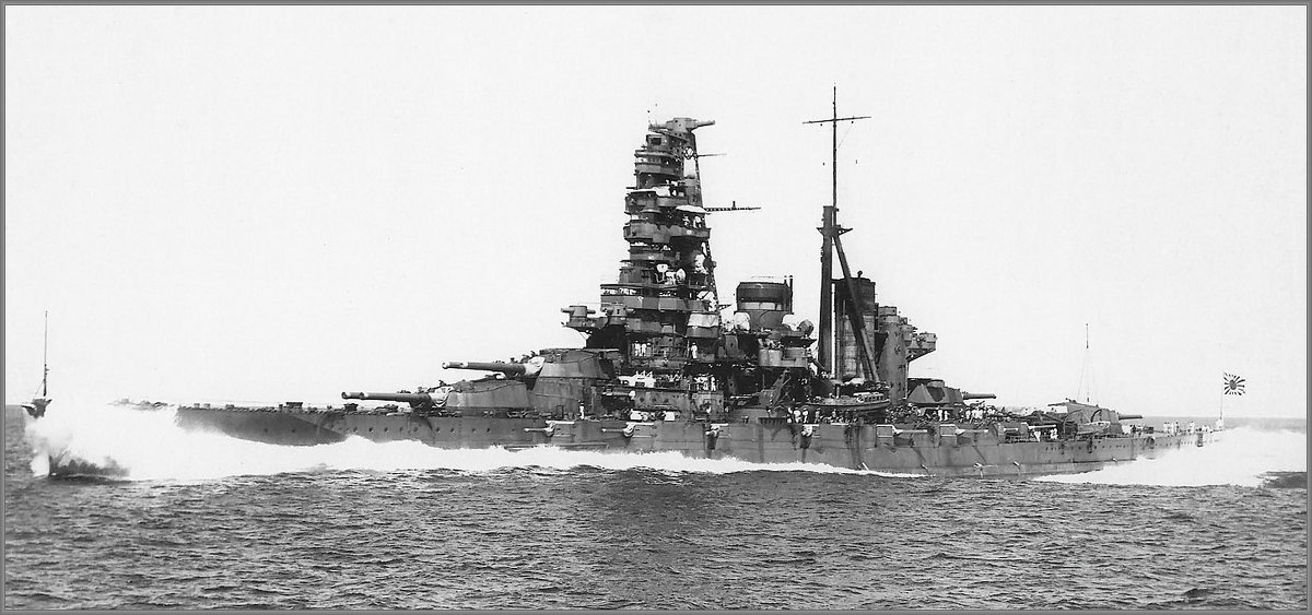 I.J.N. battleship "Haruna" undergoes trials following her second reconstruction, 1934 - Александр 