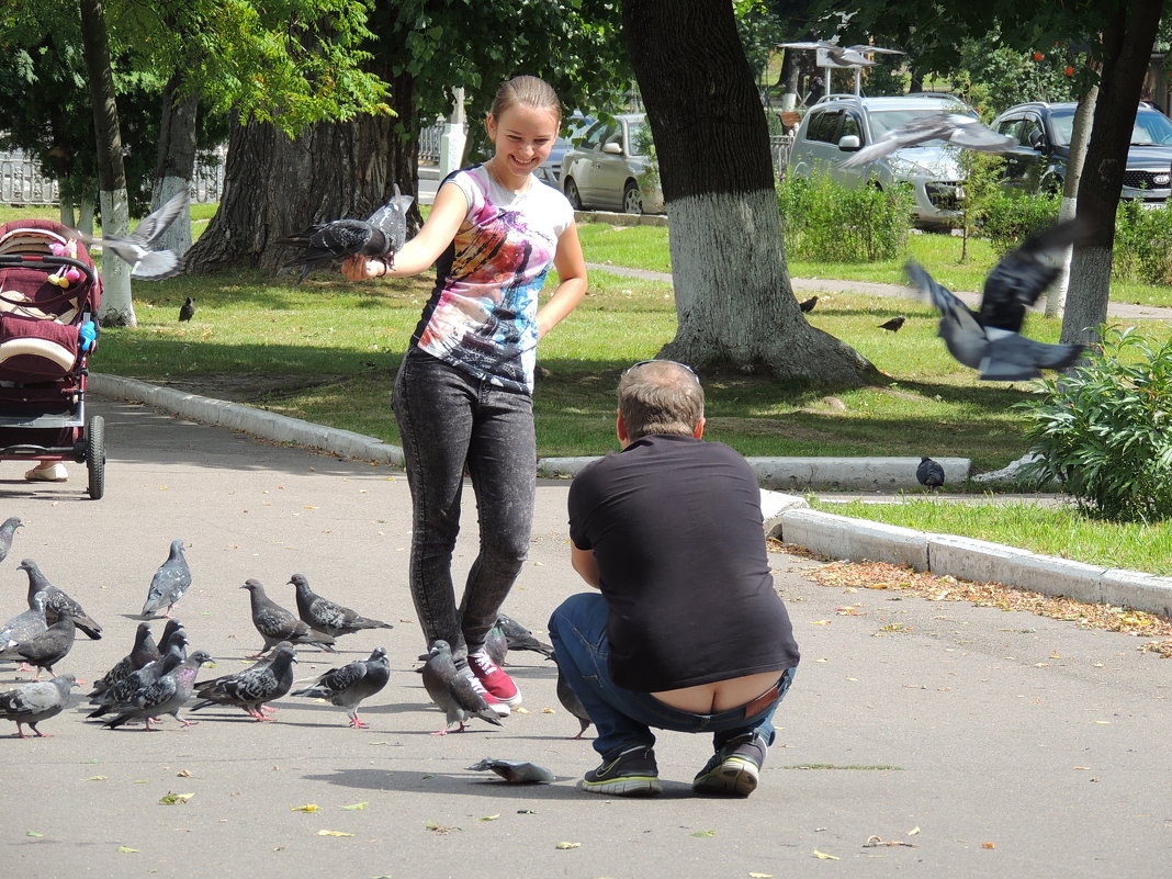 Фотосессия с голубями - Вячеслав Маслов