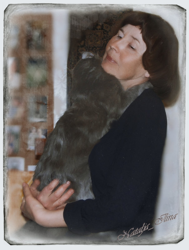 Автопортрет с котом - Наталья Ильина