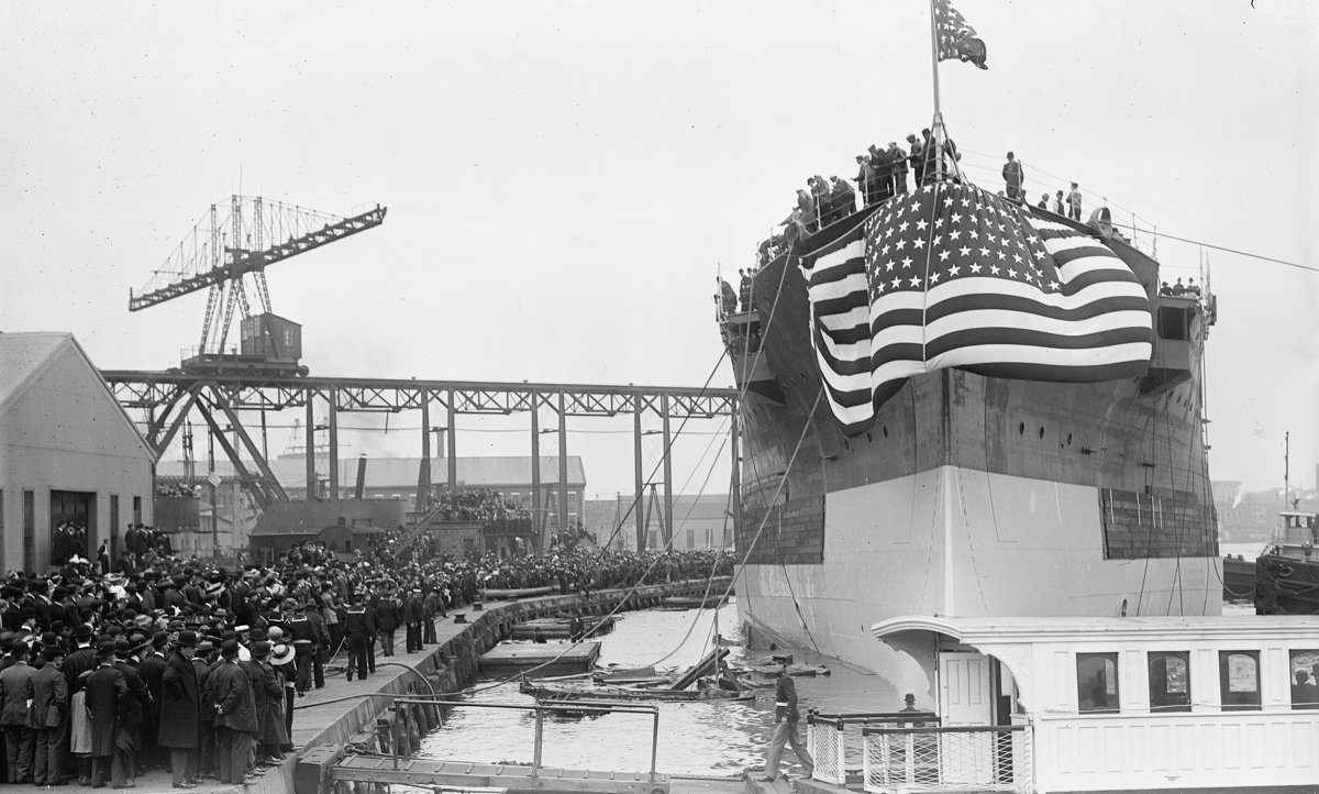 USS "Florida" ( BB -30). американский дредноут, спуск на воду 05.10.1915. - Александр 