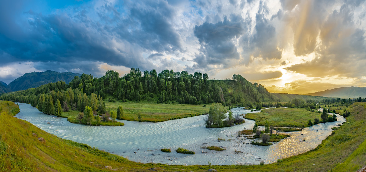 Панорама реки Аганакатты. - Dmitriy Sagurov 