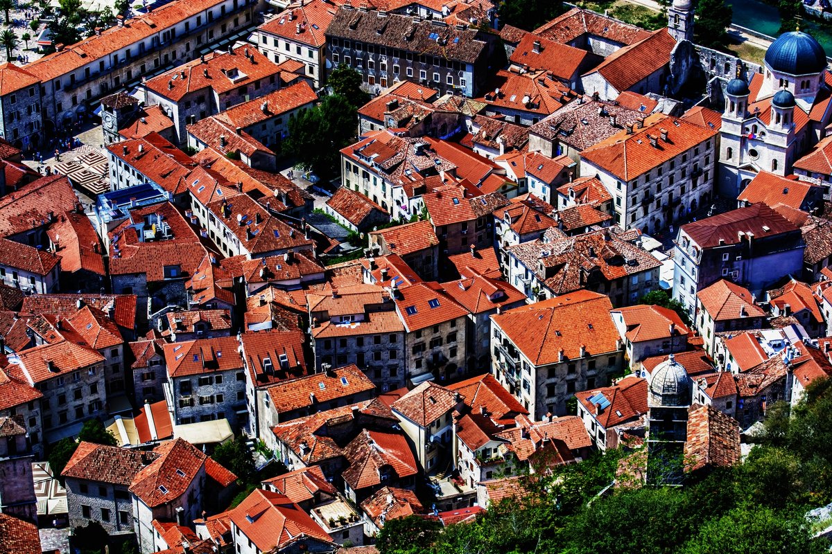 Red roofs of houses in Montenegro - Dmitry Ozersky