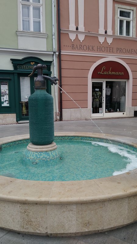Памятник сифону с газированной водой.г.Дьер - Люси 