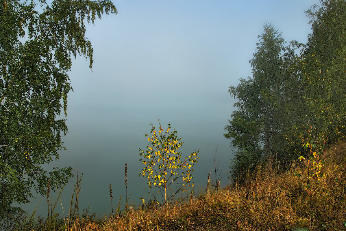 Туманом озеро одето - sergej-smv 