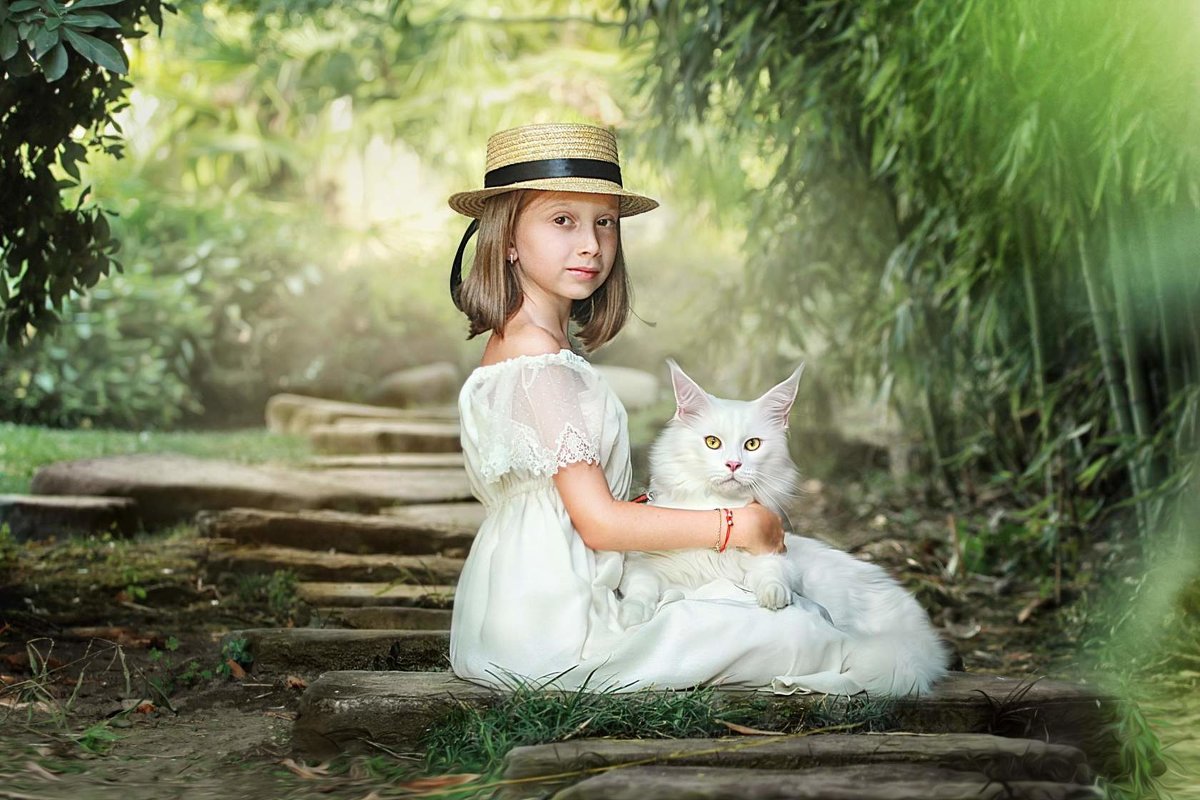 Девочка и кот - Олеся Циганок