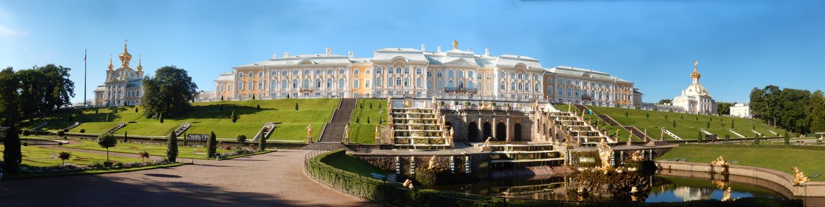 Петергоф. Панорама с видом на Большой дворец - genar-58 '