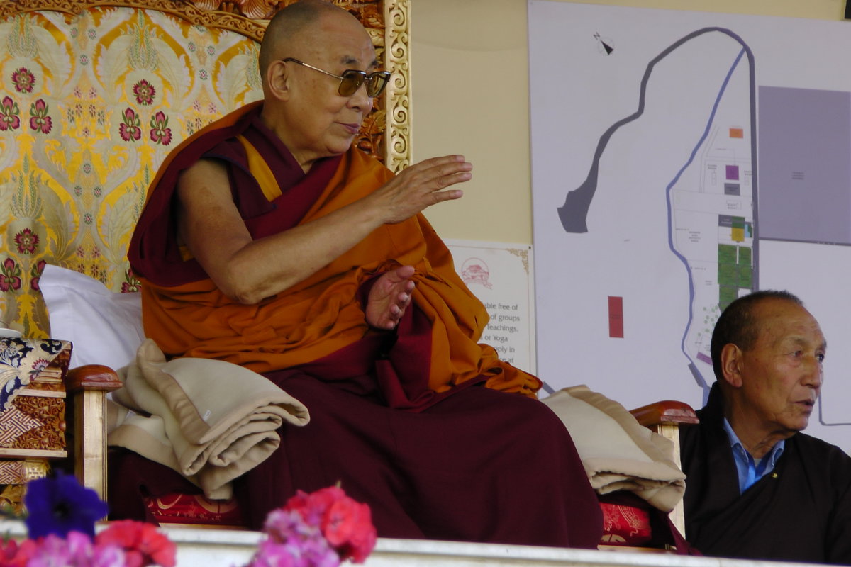 Далай Лама в монастыре Тикси - Evgeni Pa 