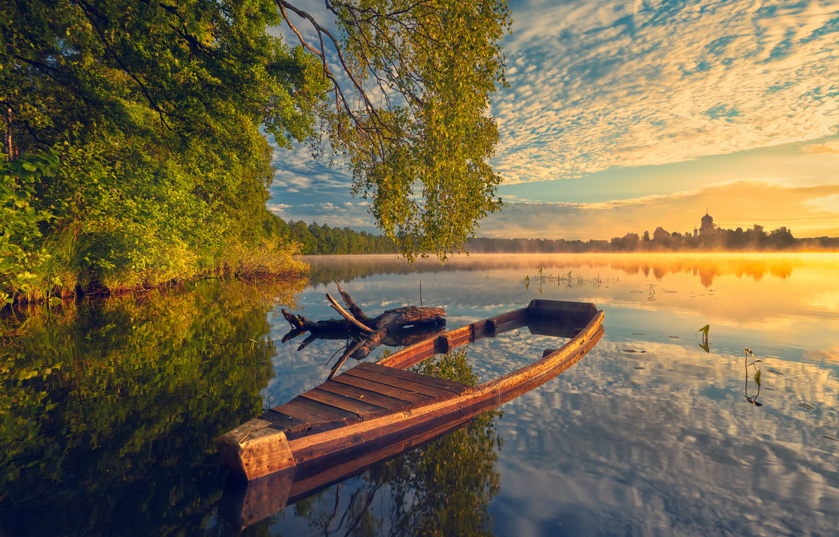 В тихую пристань,где зыблются лодки ...© - Roman Lunin