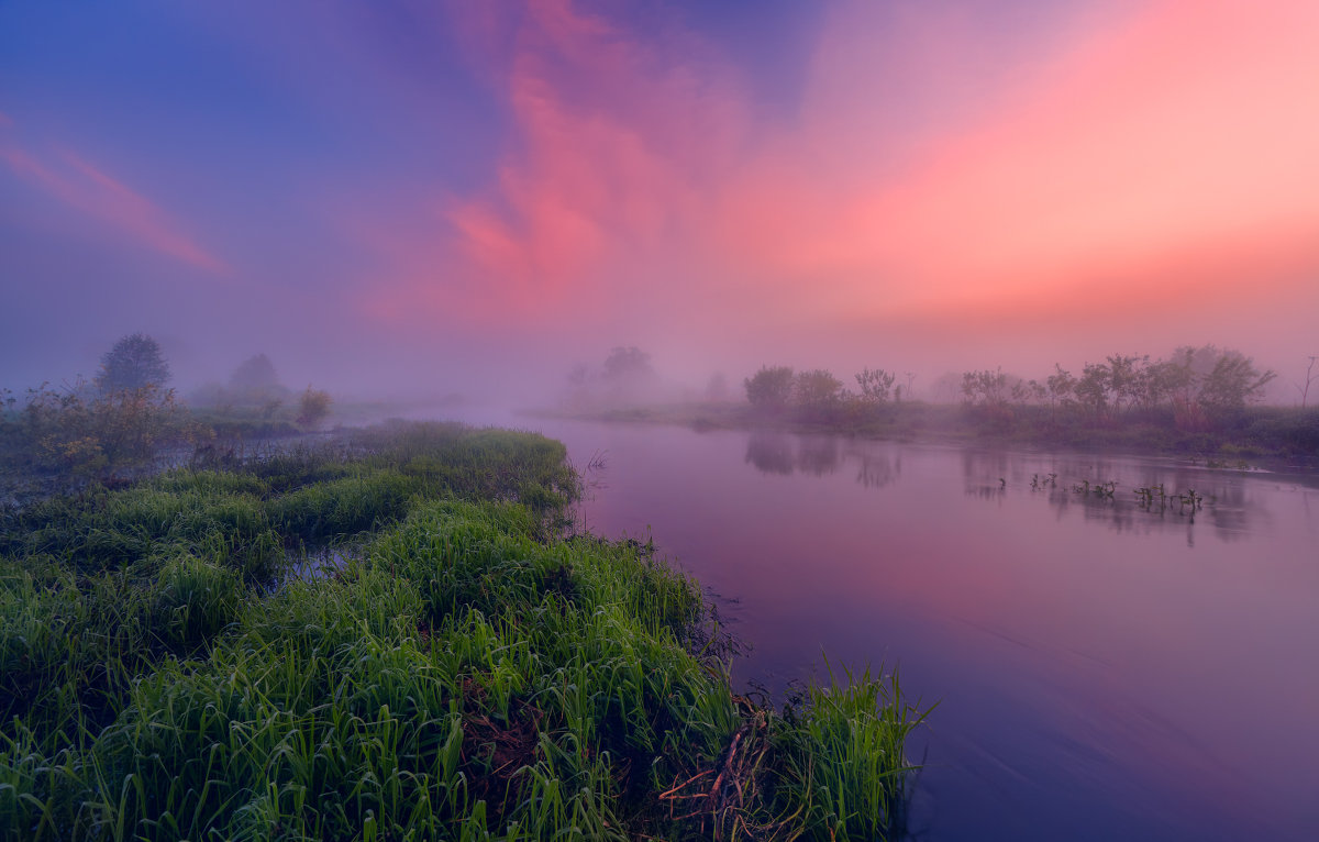 Река утром