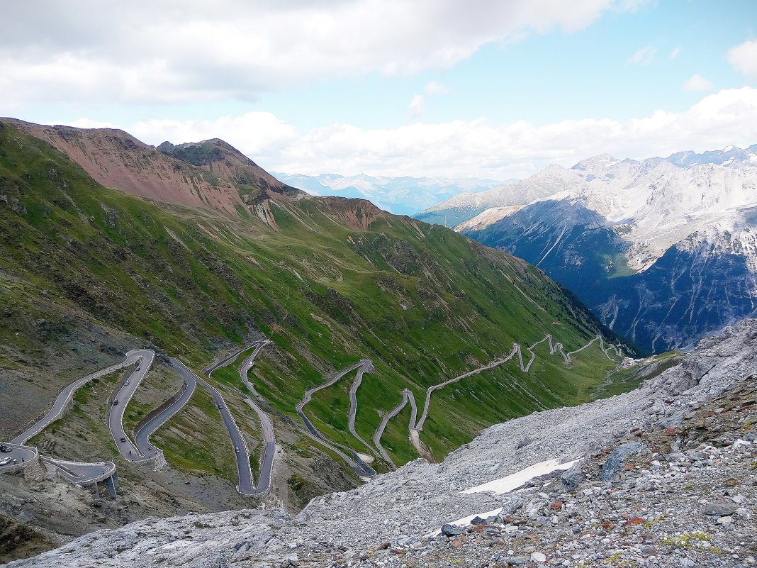 Вид на Альпы июльским днём с перевала il Passo dello Stelvio - Алексей Кошелев