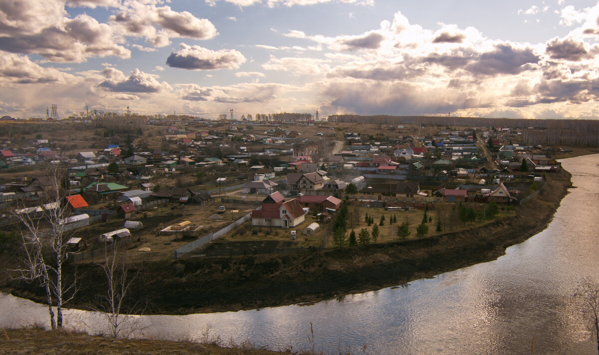 Село Щербаковское. Вид с левого берега. - Михаил Полыгалов