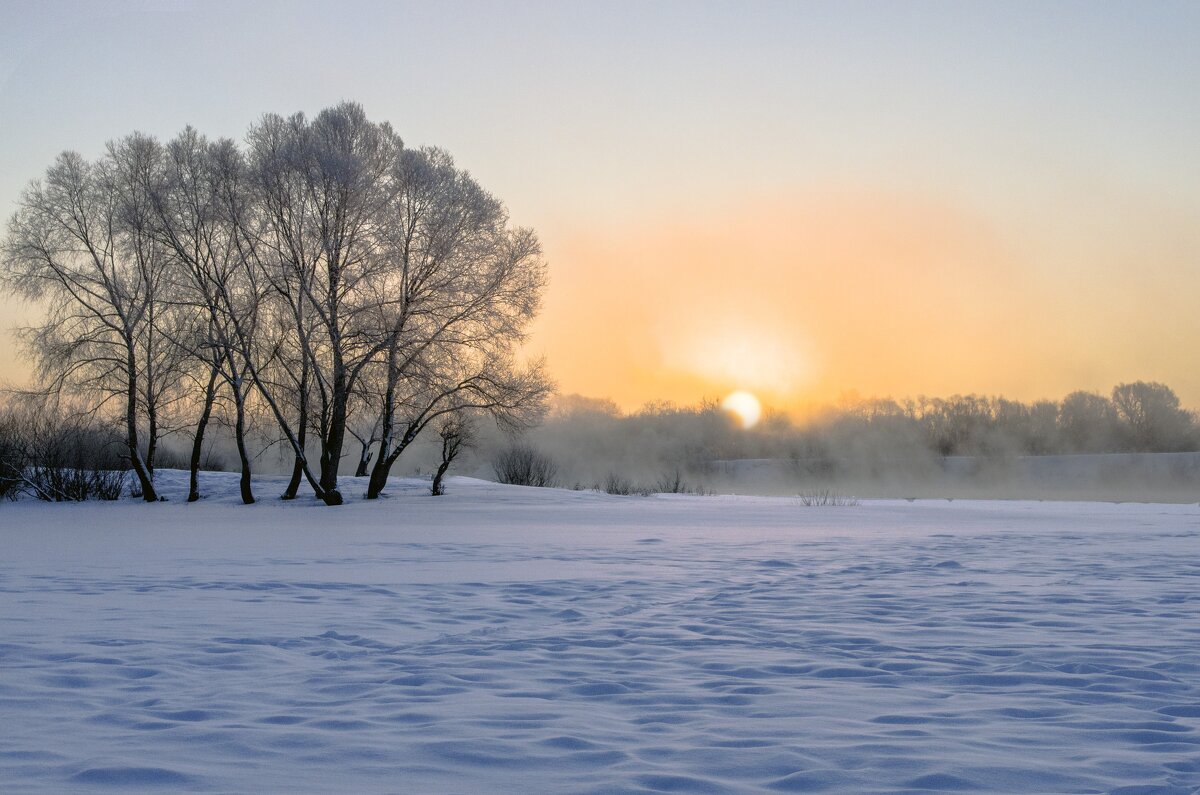 Зимнее утро над Десной - Евгений 
