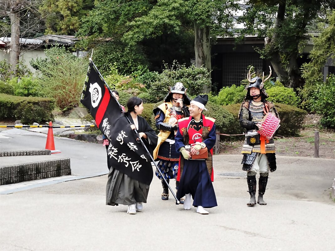 Самураи на празднике у Замка Нагоя Япония - wea *