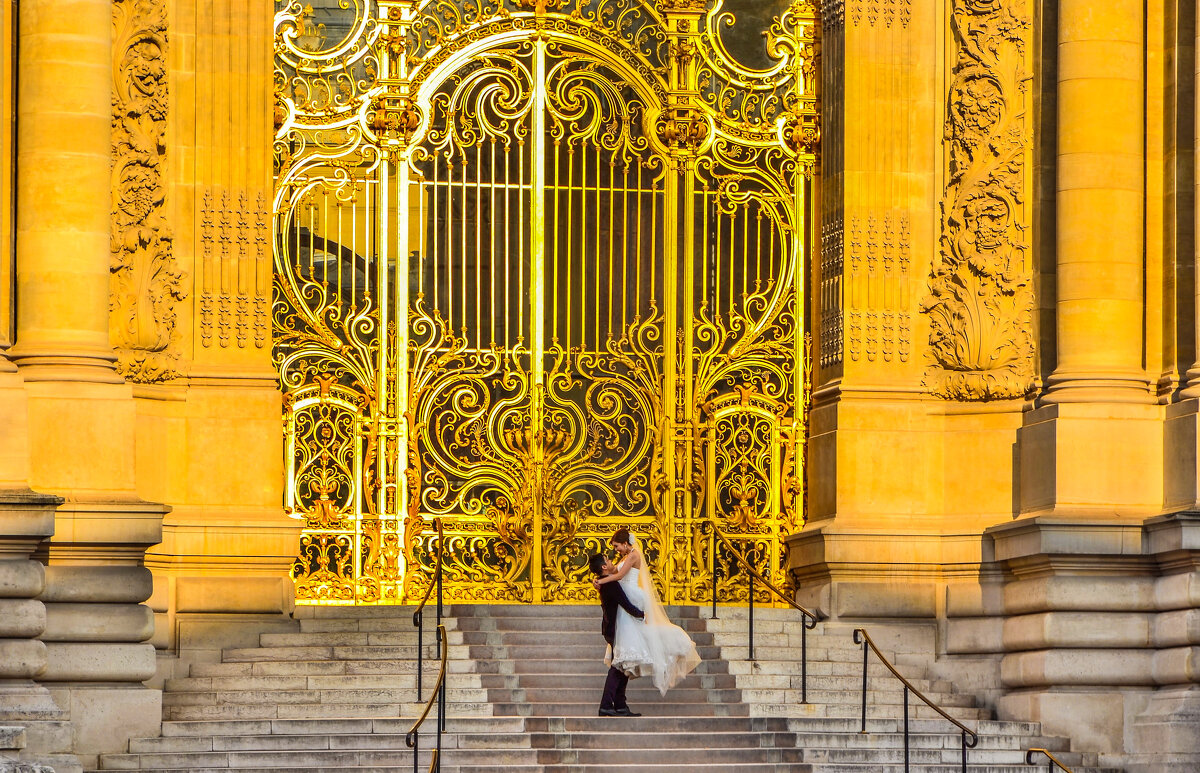 Свадебное фото на ступенях Petit Palais - Eldar Baykiev