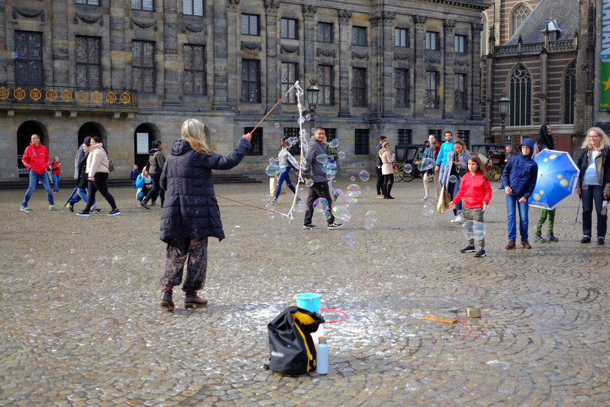 На площади Дам Амстердам, Нидерланды - wea *