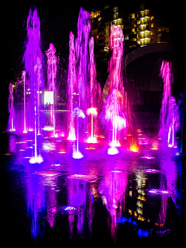 Ночной фонтан в Центральном парке - Елена Берсенёва